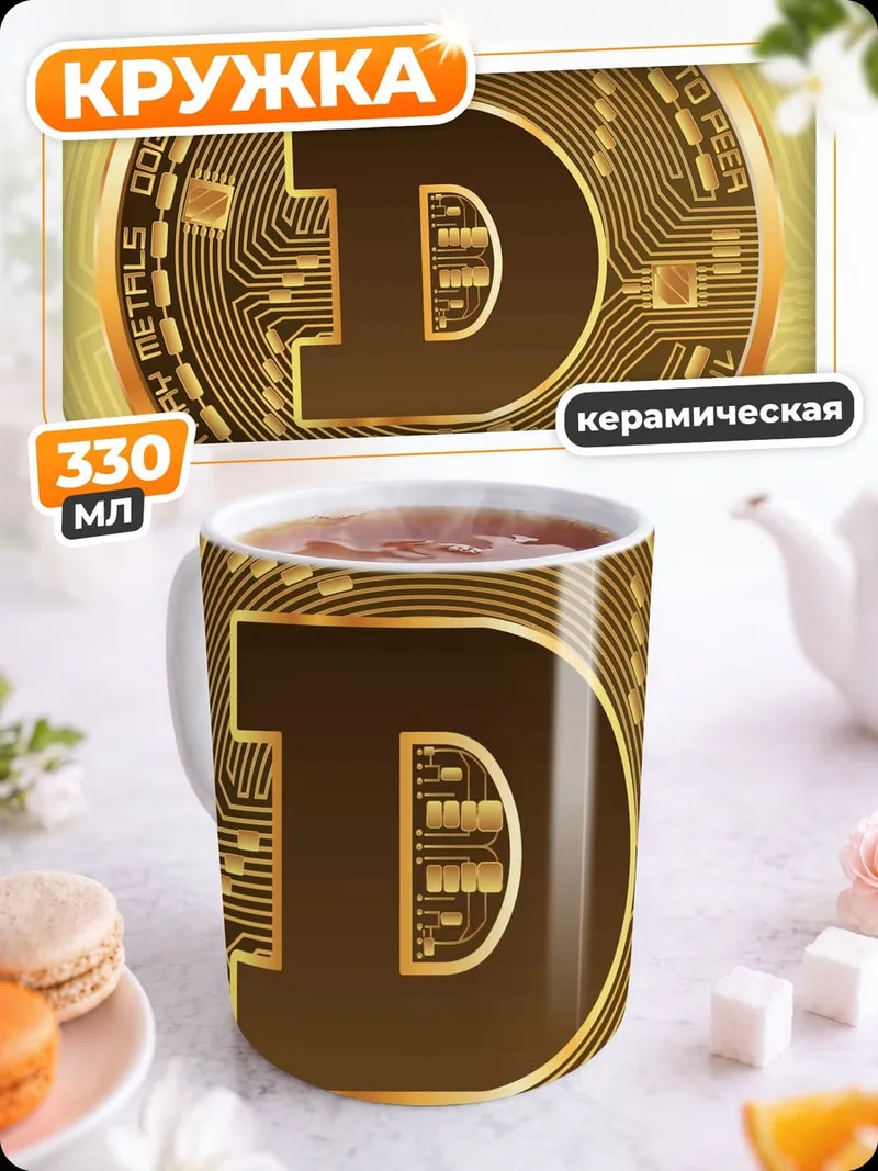 Кружка керамическая Монета Dogecoin