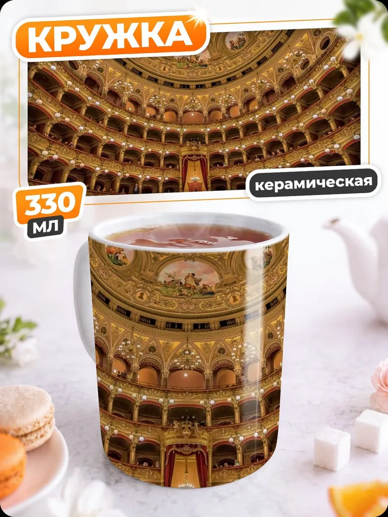 Кружка керамическая Золотой театр