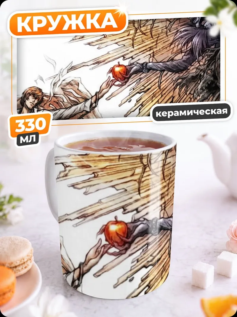 Кружка керамическая Смерть яблоко искушение