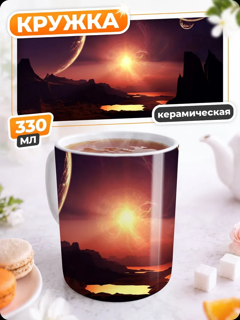 Кружка керамическая Инопланетный пейзаж