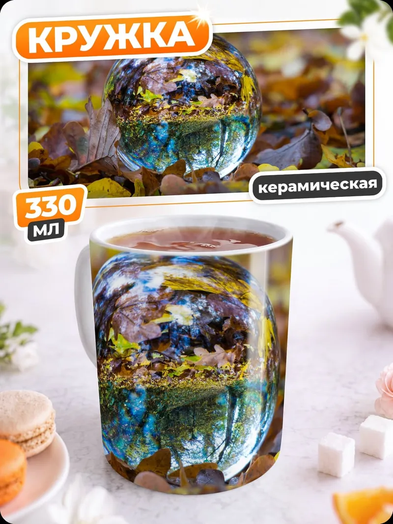 Кружка керамическая Осенняя линза