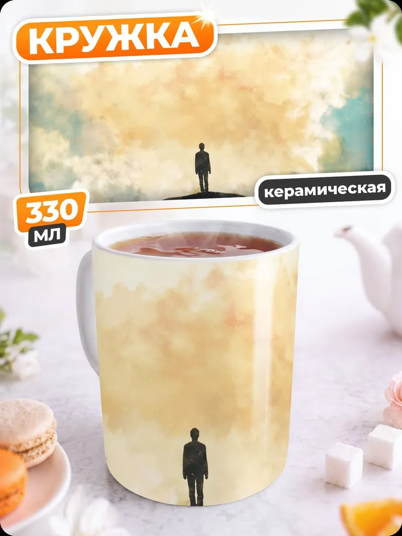 Кружка керамическая Человек в облаках