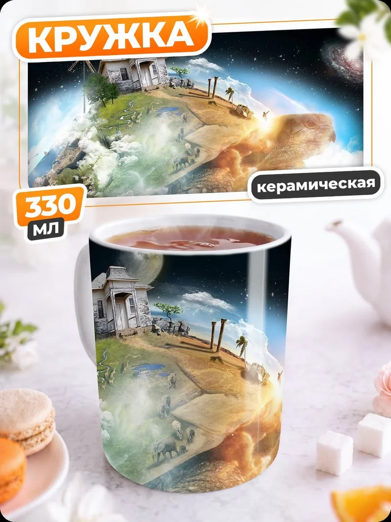 Кружка керамическая Планета с домом