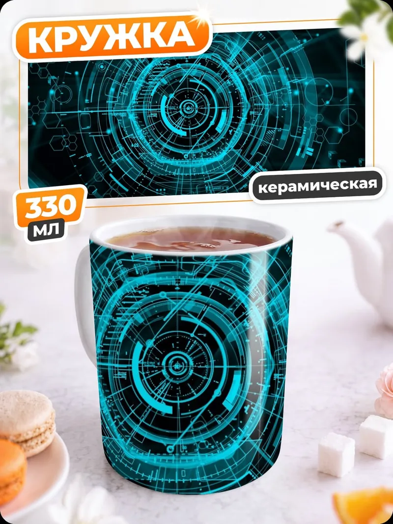 Кружка керамическая Кибернетический круг