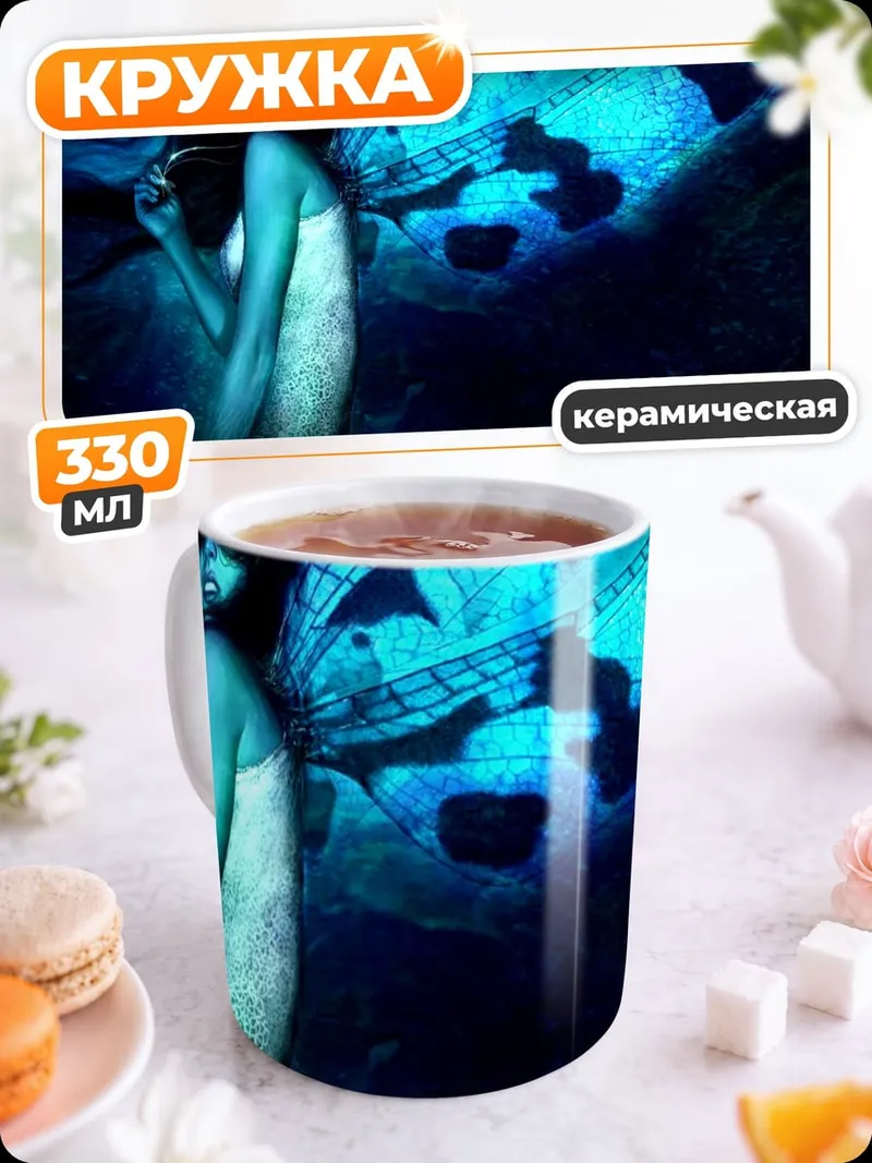 Кружка керамическая Синяя фея