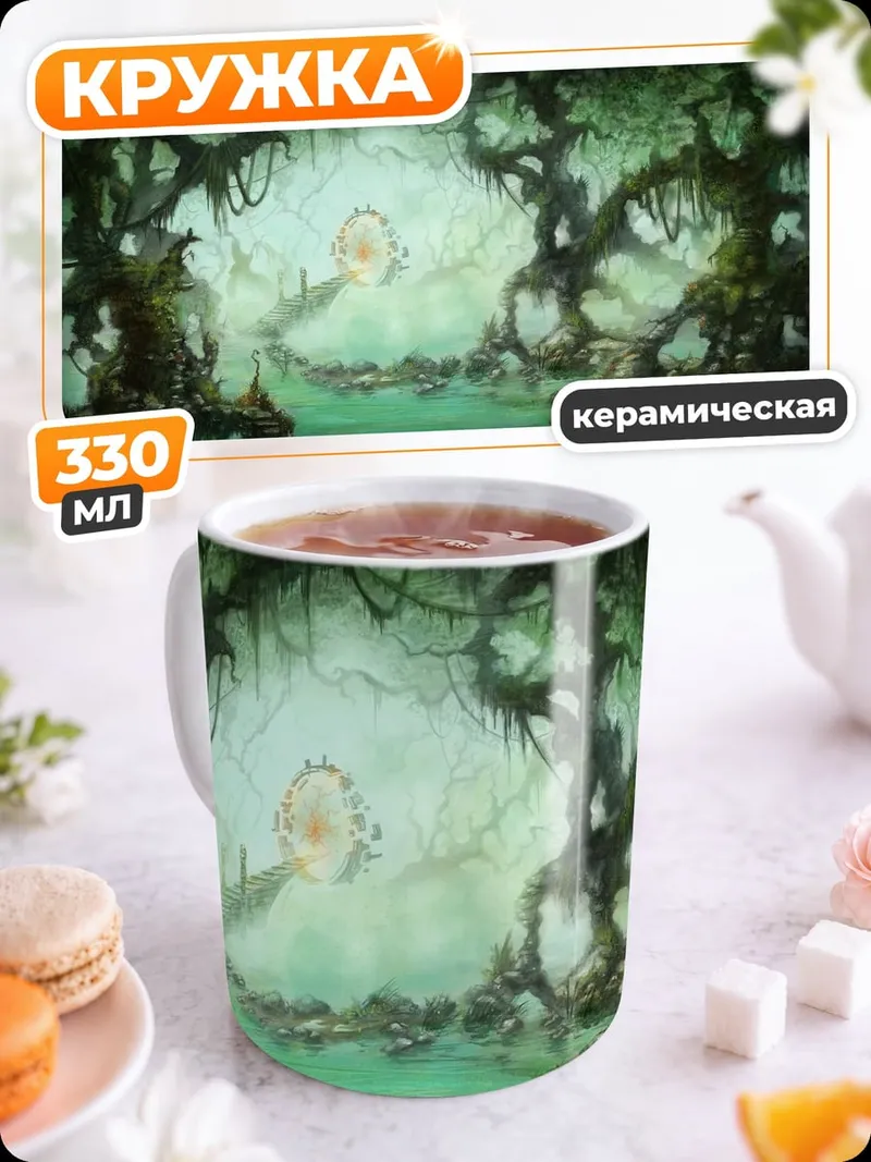 Кружка керамическая Заколдованный лес