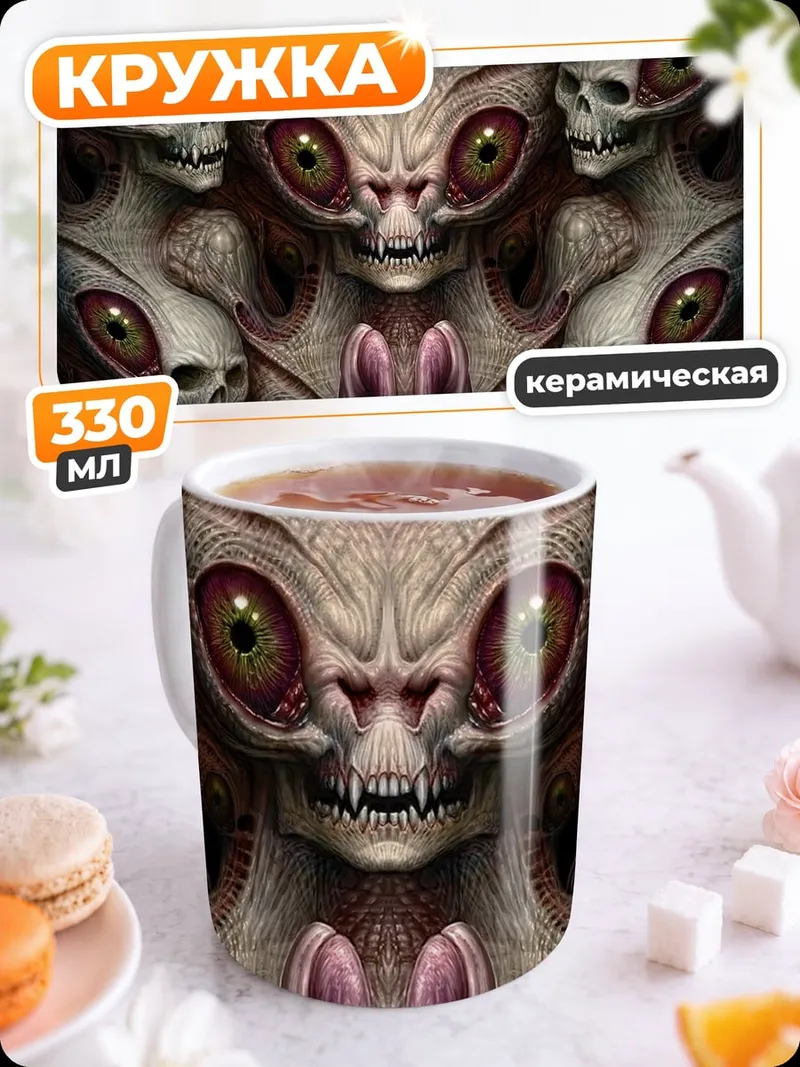 Кружка керамическая Жуткие существа