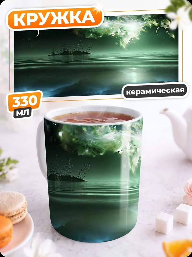 Кружка керамическая Космический пейзаж туманность