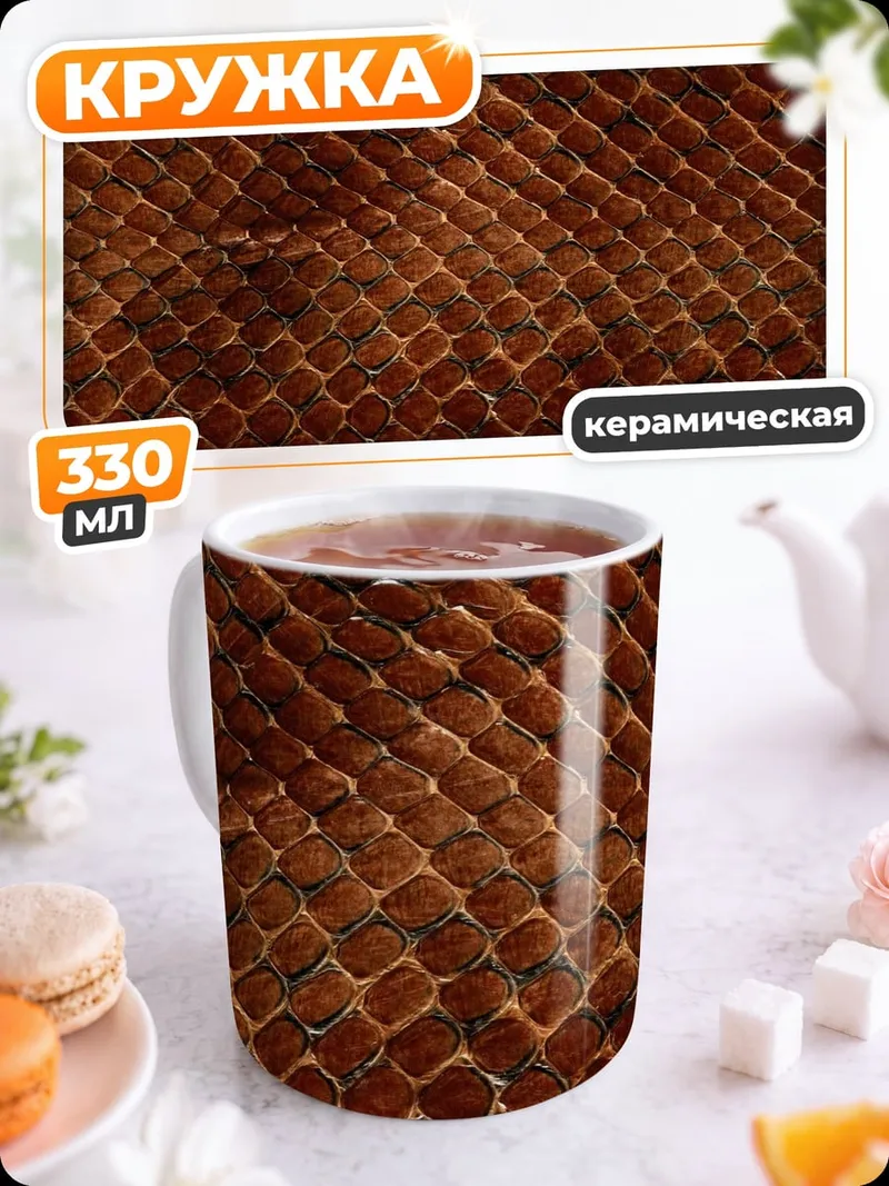 Кружка керамическая Плетеный узор