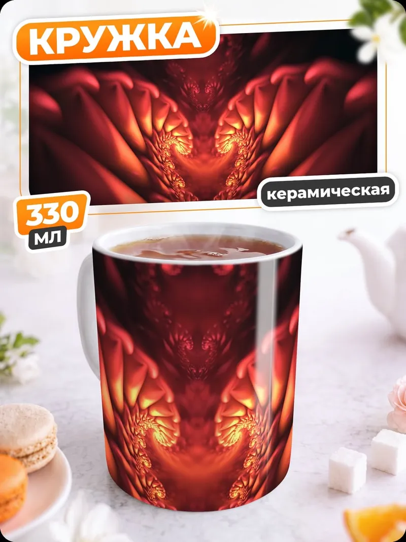 Кружка керамическая Красное сердце
