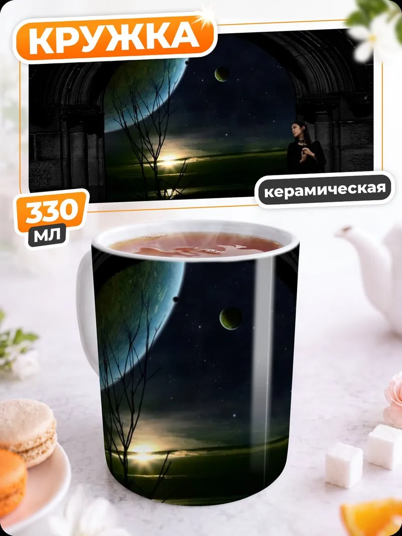 Кружка керамическая Фантастический пейзаж