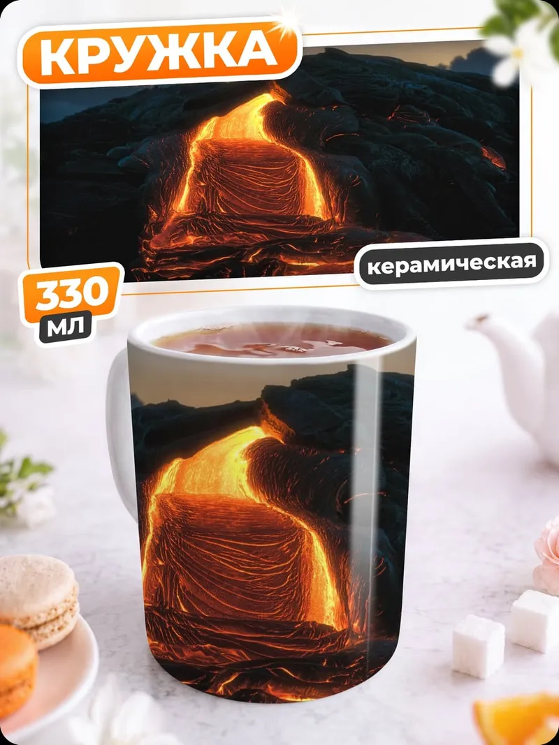 Кружка керамическая Лавовый поток