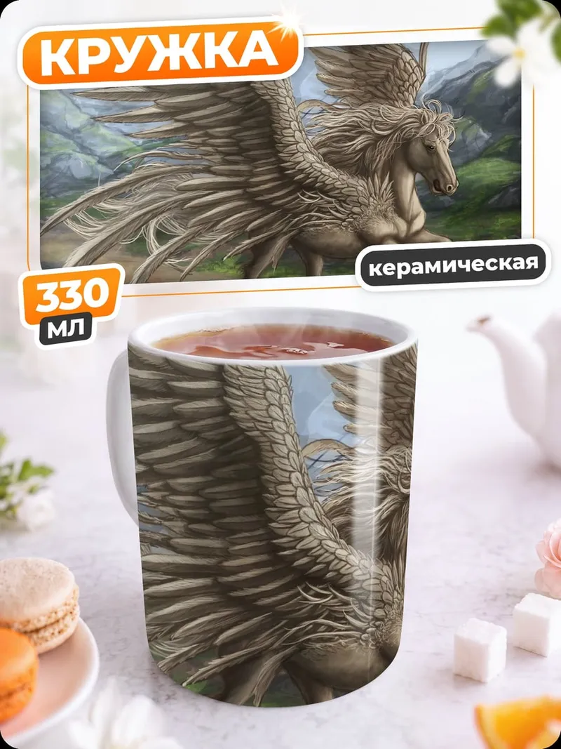 Кружка керамическая Крылатый конь пегас