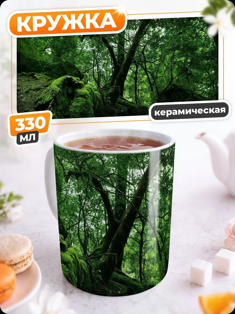 Кружка керамическая Заросший лес