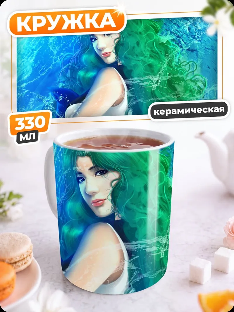 Кружка керамическая Водная нимфа