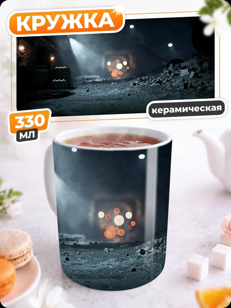 Кружка керамическая Заброшенный тоннель