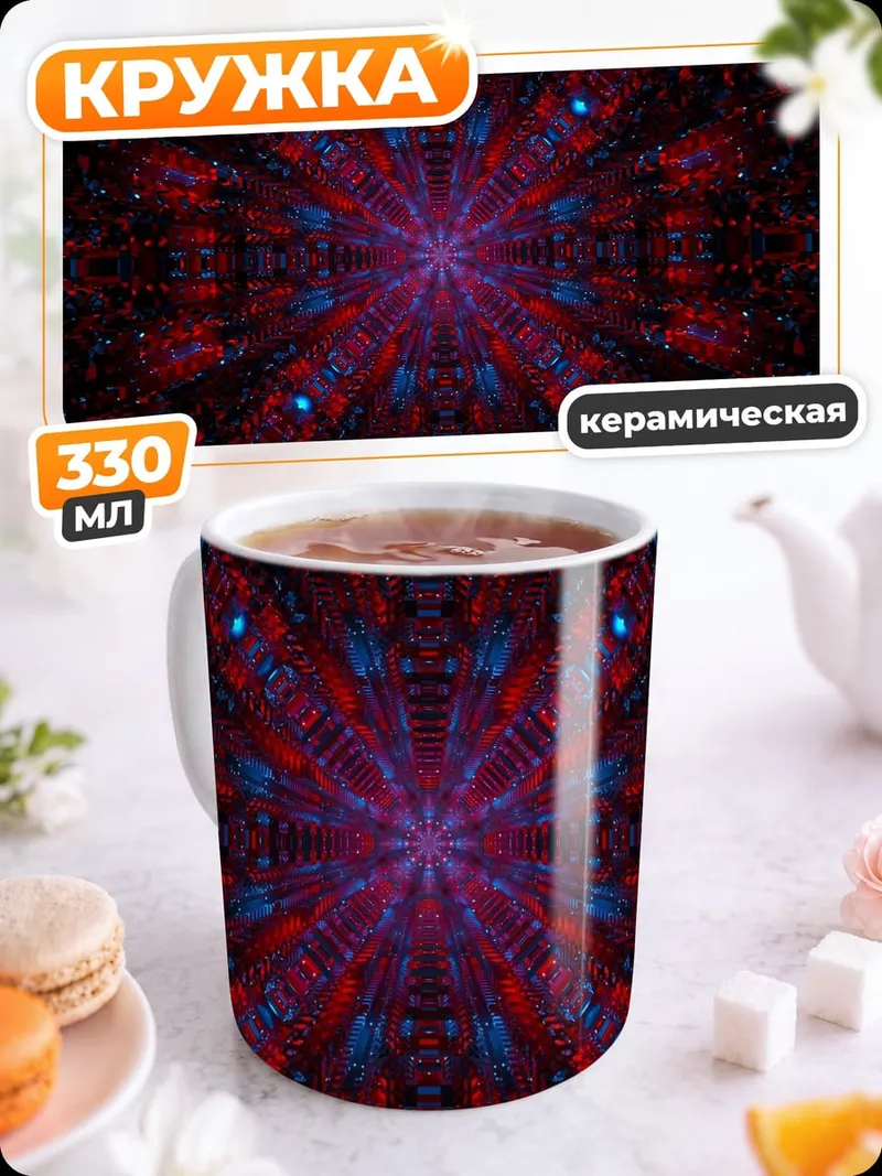 Кружка керамическая Неоновый туннель