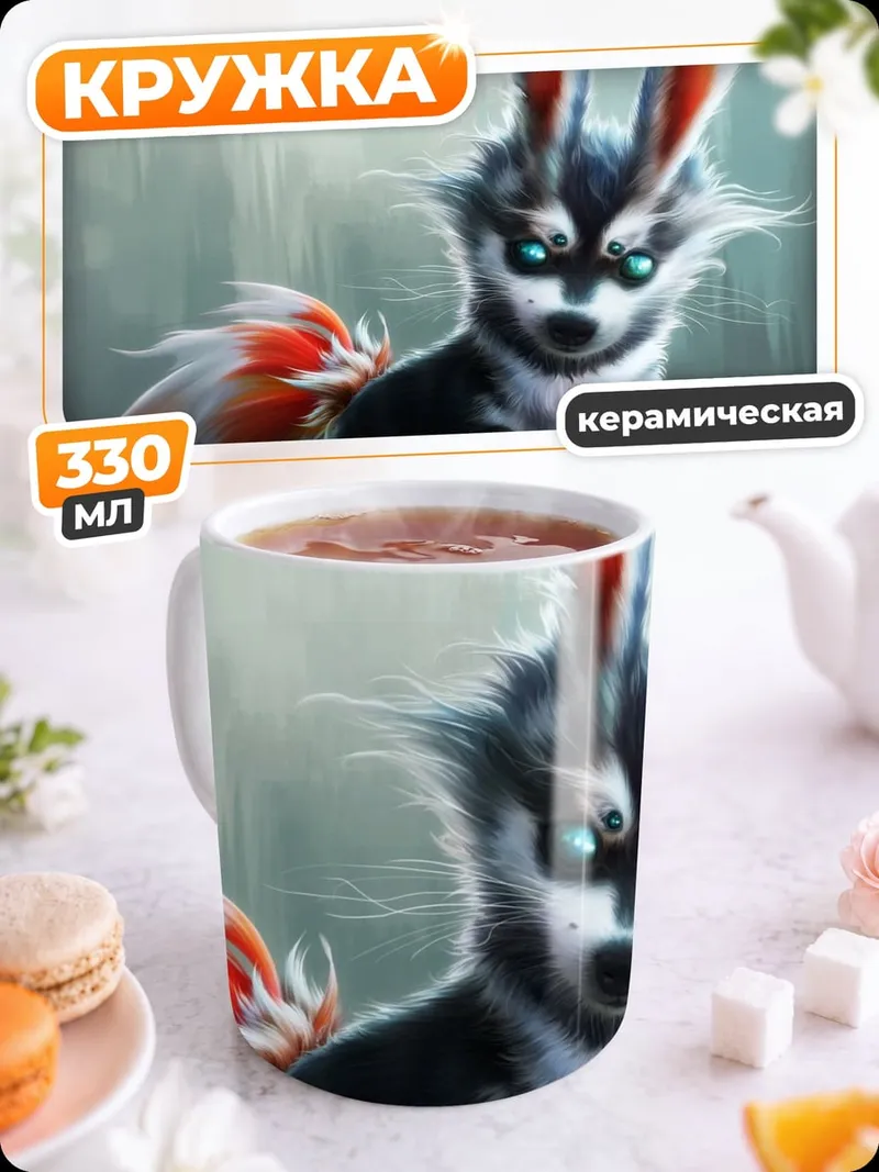 Кружка керамическая Милый гибрид зверь