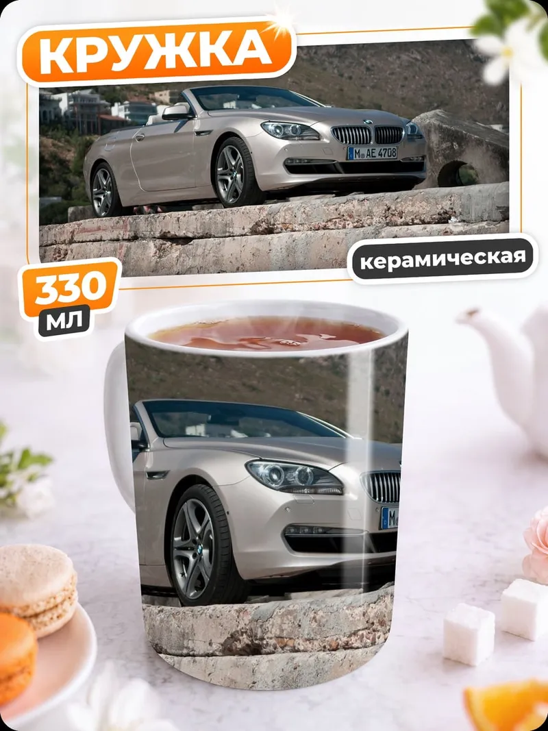 Кружка керамическая BMW кабриолет