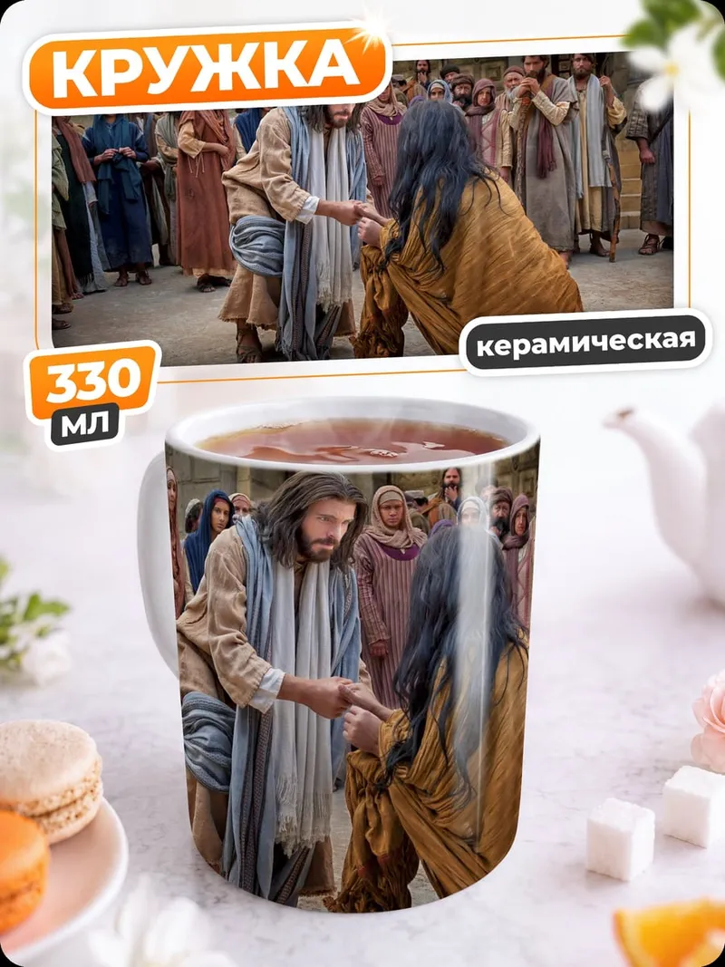 Кружка керамическая Иисус исцеляет