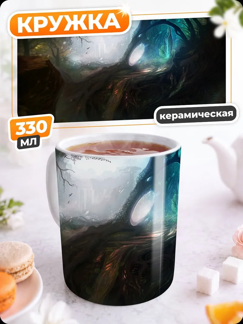 Кружка керамическая Зачарованный лес
