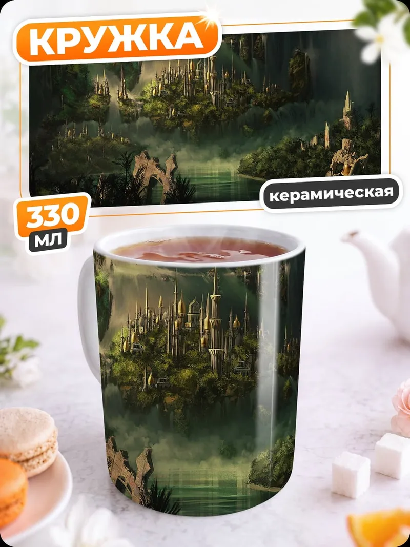 Кружка керамическая Затерянный город