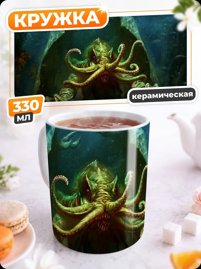 Кружка керамическая Глубинный монстр Ктулху