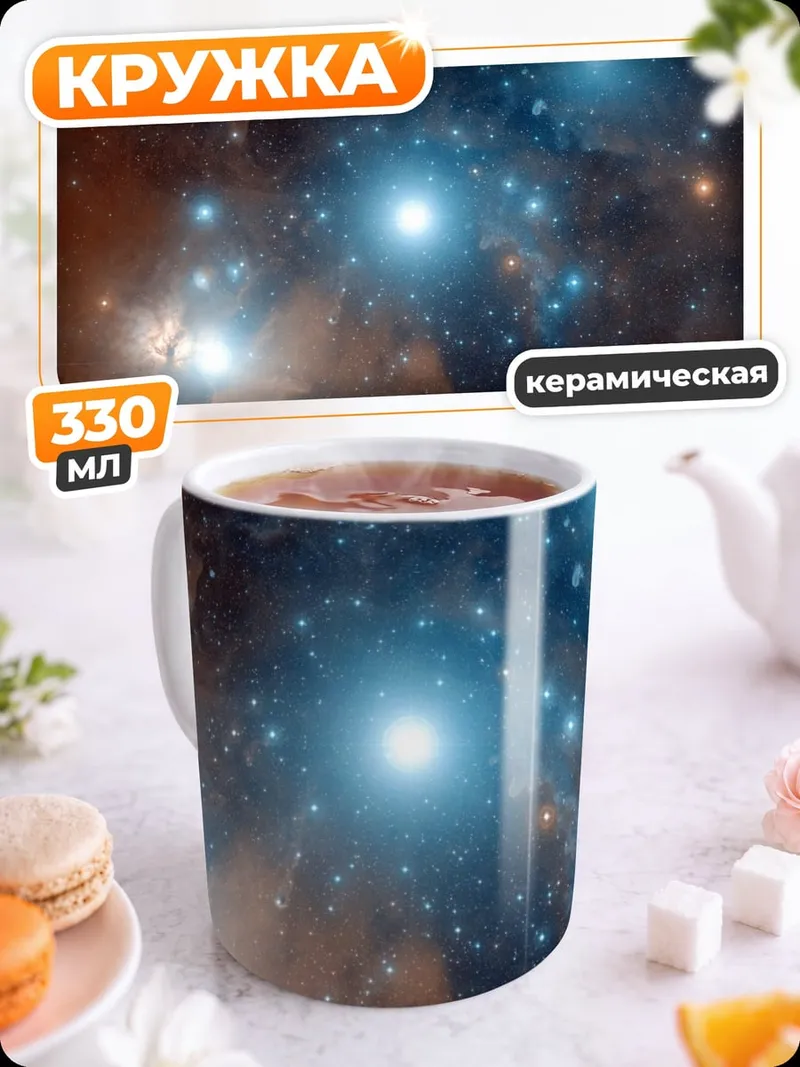 Кружка керамическая звездное скопление