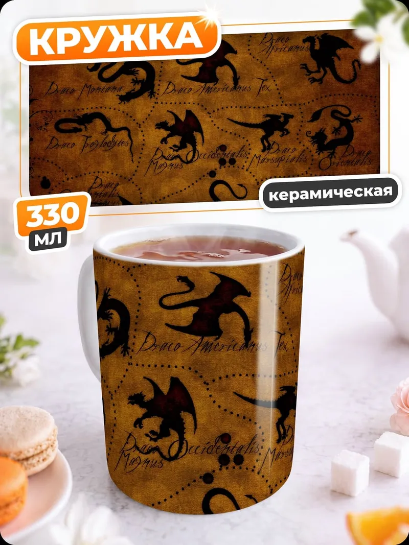 Кружка керамическая Карта драконов