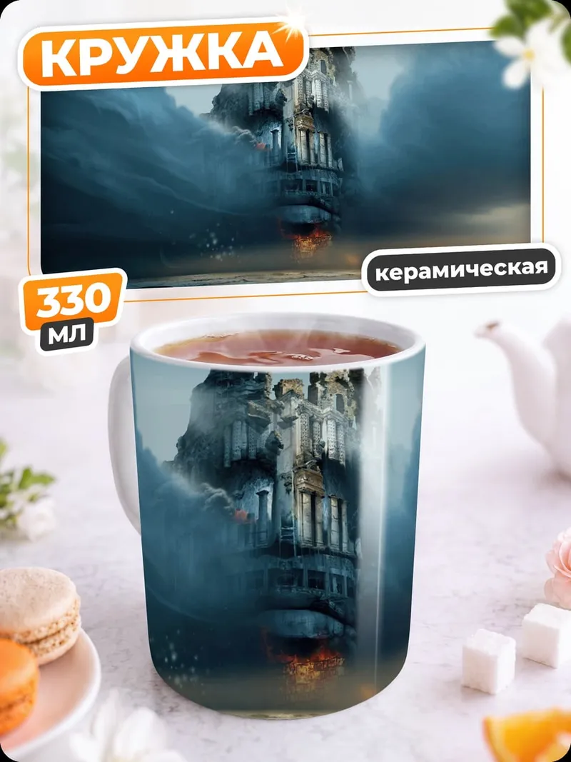 Кружка керамическая Замок в тумане