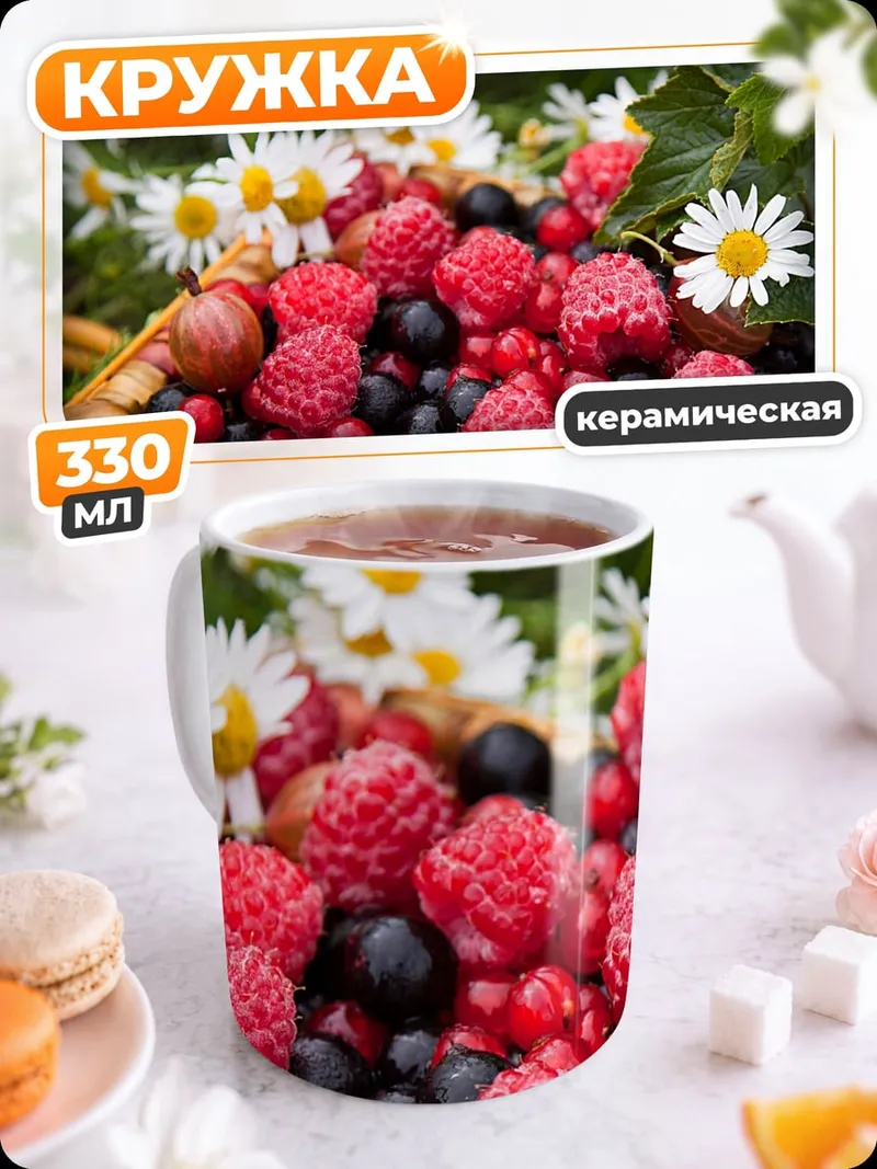 Кружка керамическая Корзина ягод