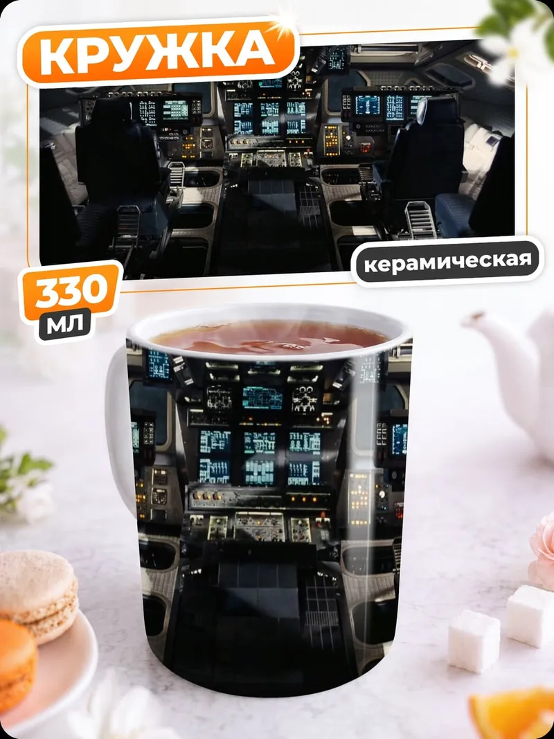 Кружка керамическая Командный центр корабля