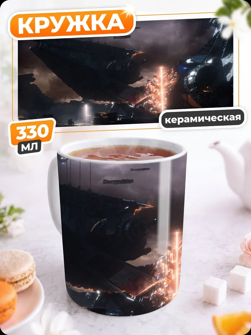 Кружка керамическая Космическая битва