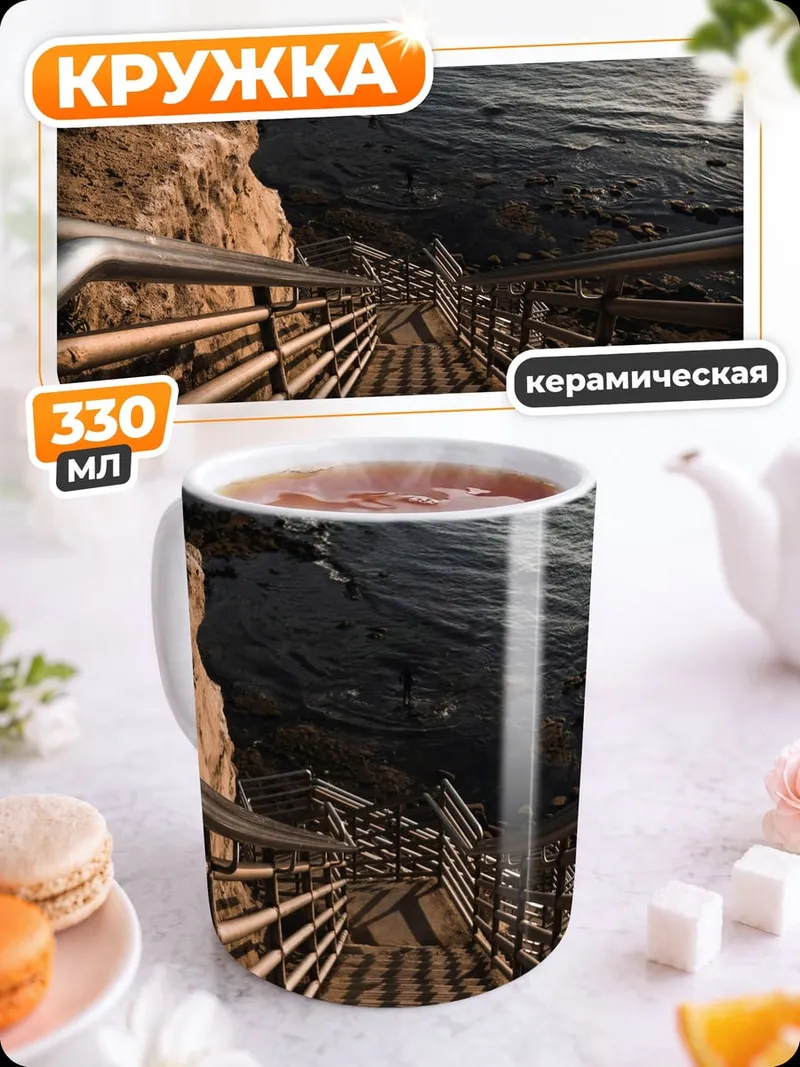 Кружка керамическая Лестница к морю