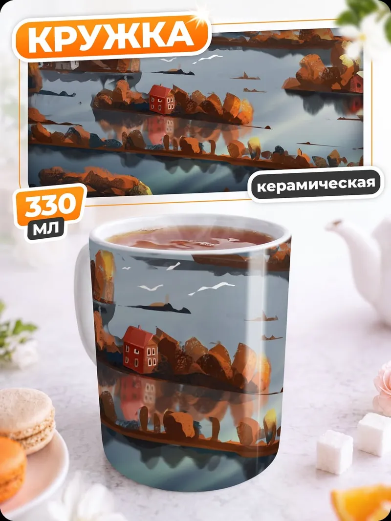 Кружка керамическая Осенний пейзаж