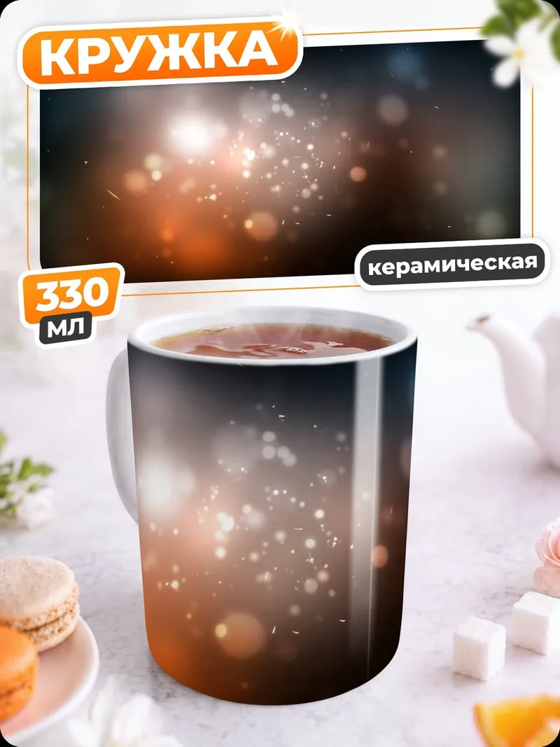 Кружка керамическая Размытые огни боке
