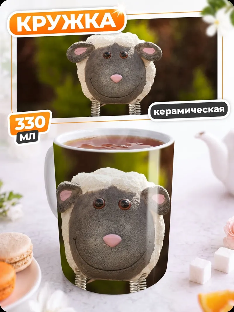 Кружка керамическая Милая овечка