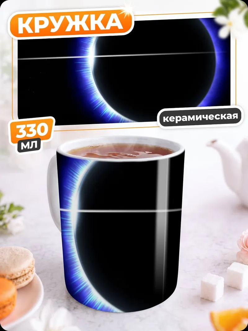 Кружка керамическая Синее солнечное затмение