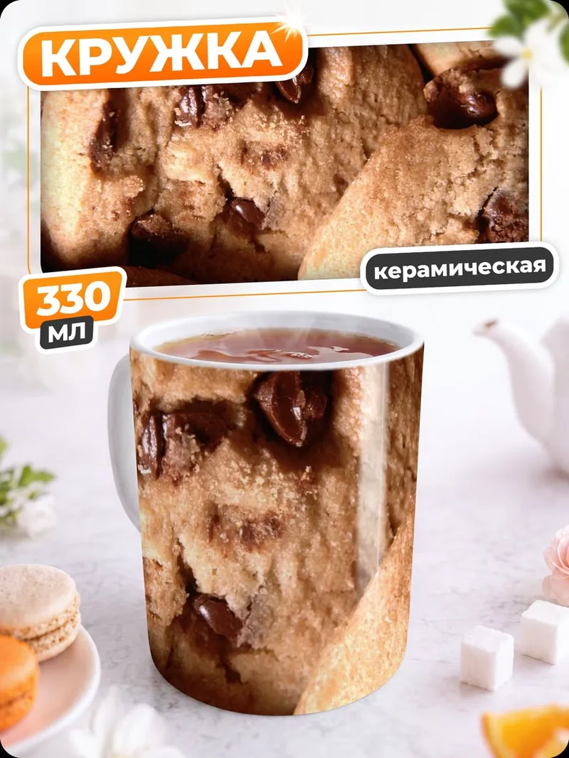 Кружка керамическая Печенье с шоколадом