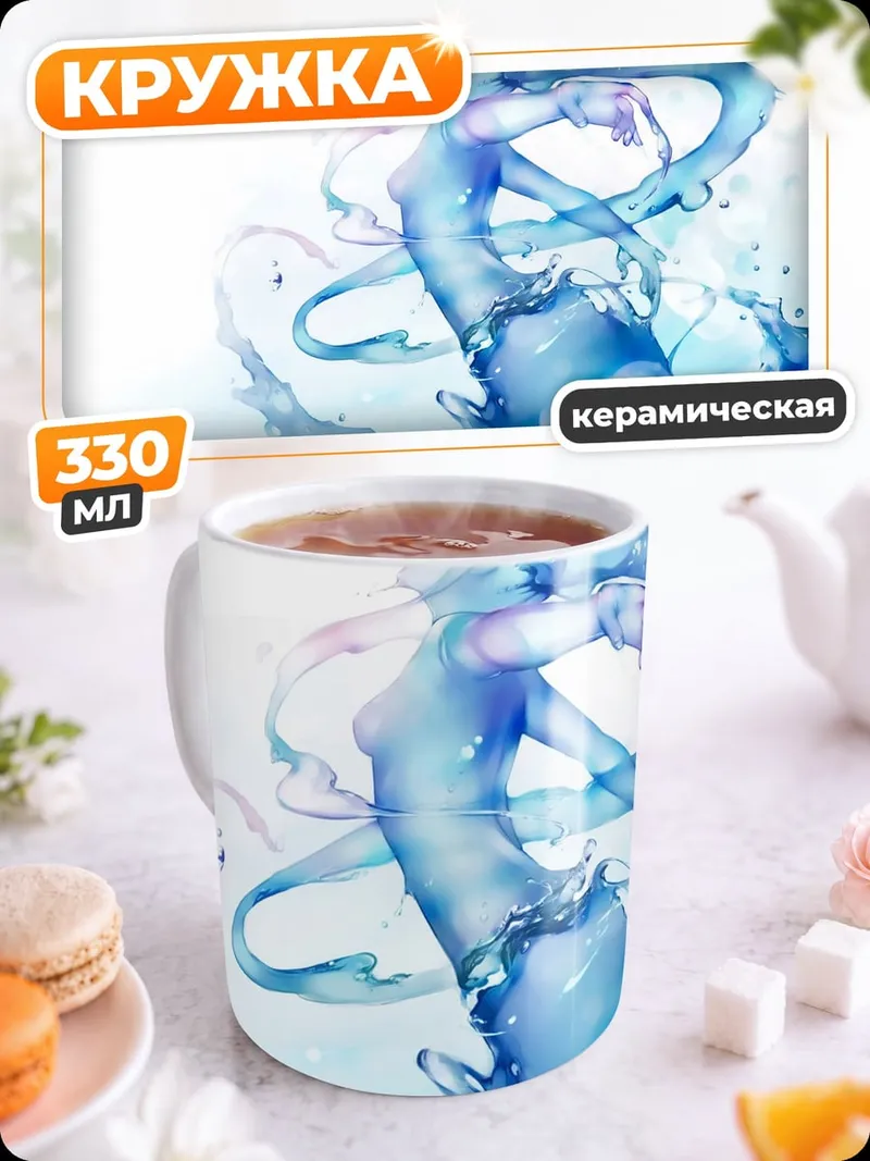 Кружка керамическая Водная нимфа танцует