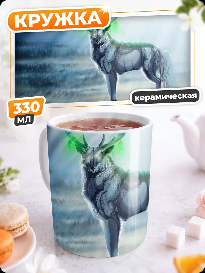 Кружка керамическая Мистический олень