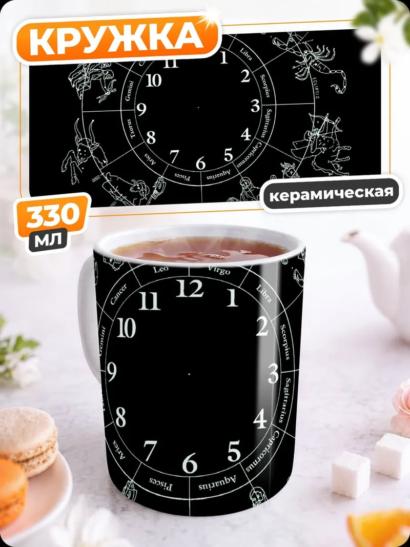 Кружка керамическая круг зодиака