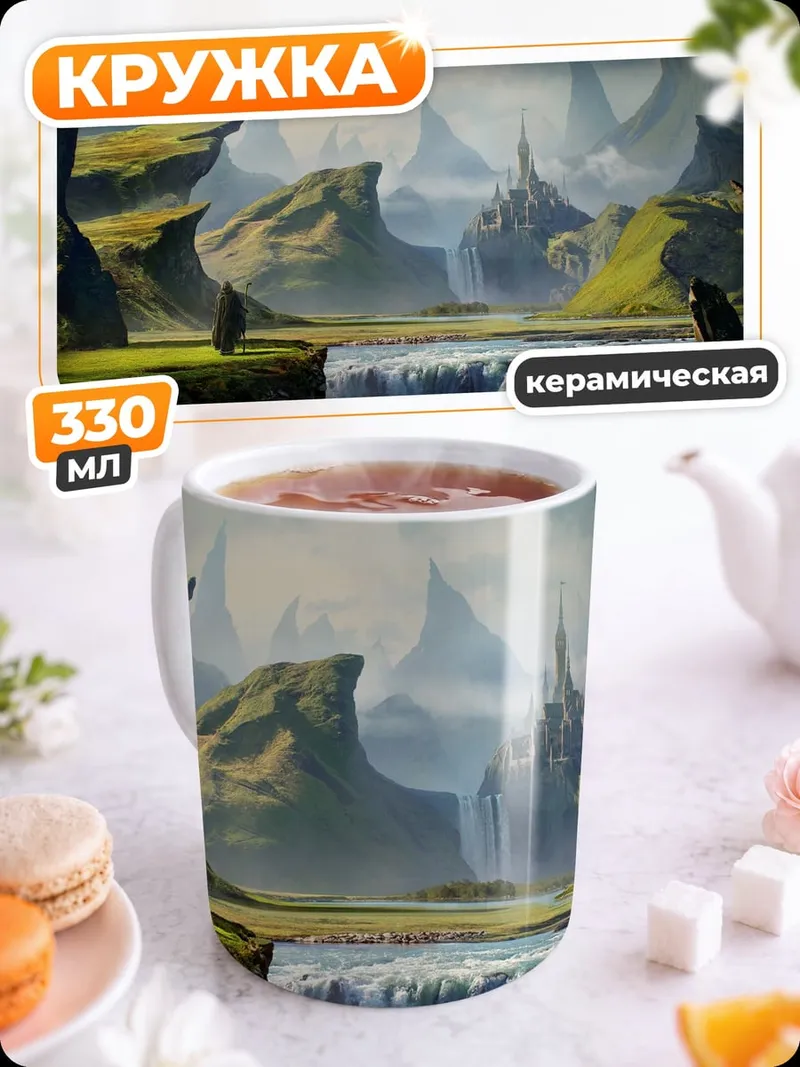 Кружка керамическая Фантастический пейзаж