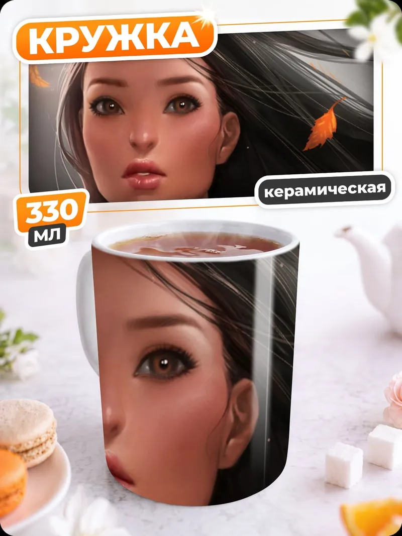 Кружка керамическая Аниме девушка