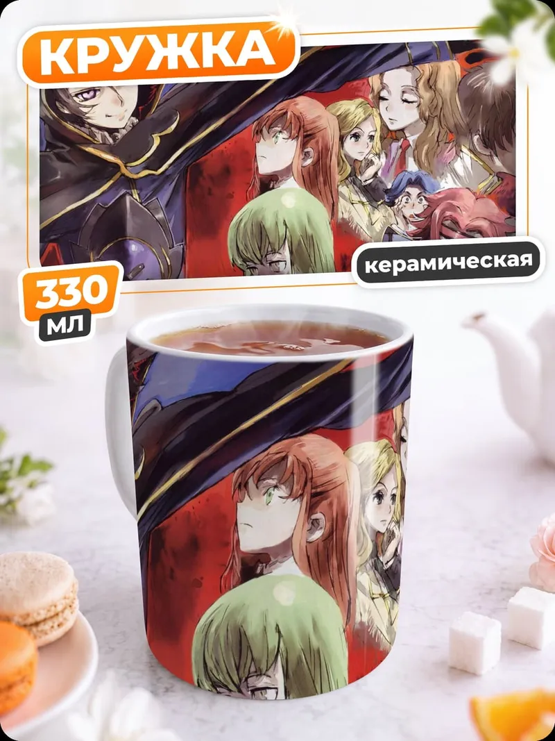 Кружка керамическая Аниме герои в сборе