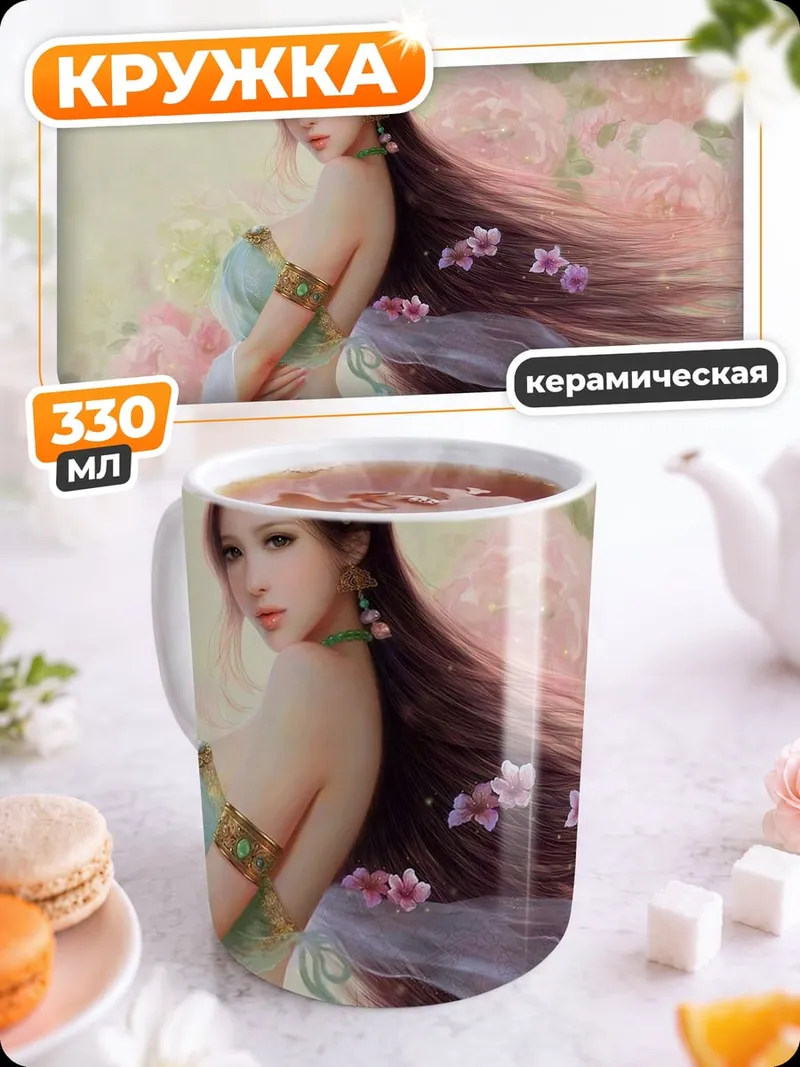 Кружка керамическая Нежная восточная красавица
