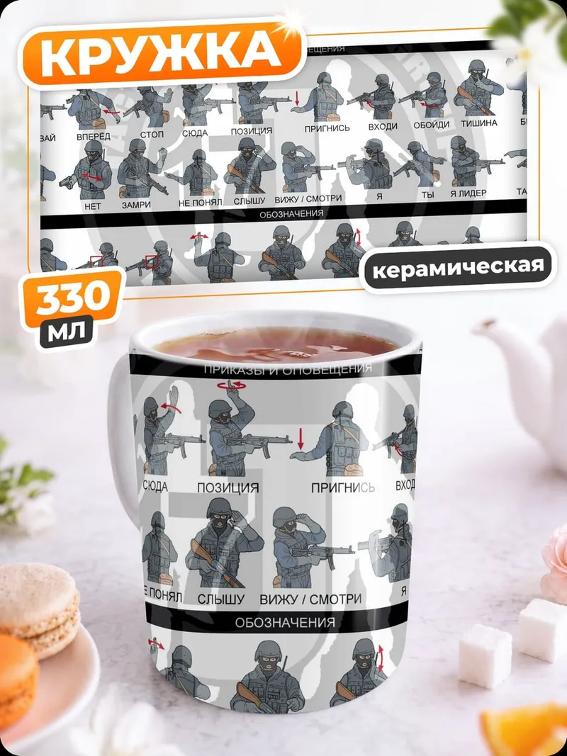 Кружка керамическая Справочник по жестам