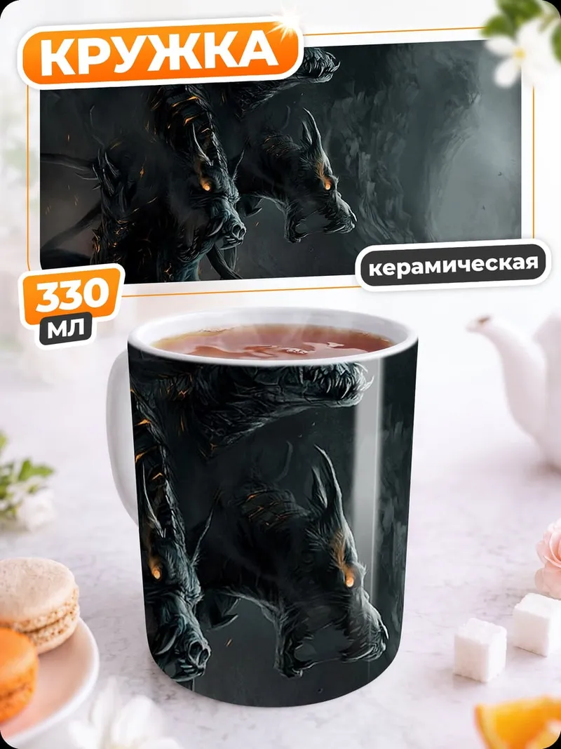 Кружка керамическая Зловещий цербер