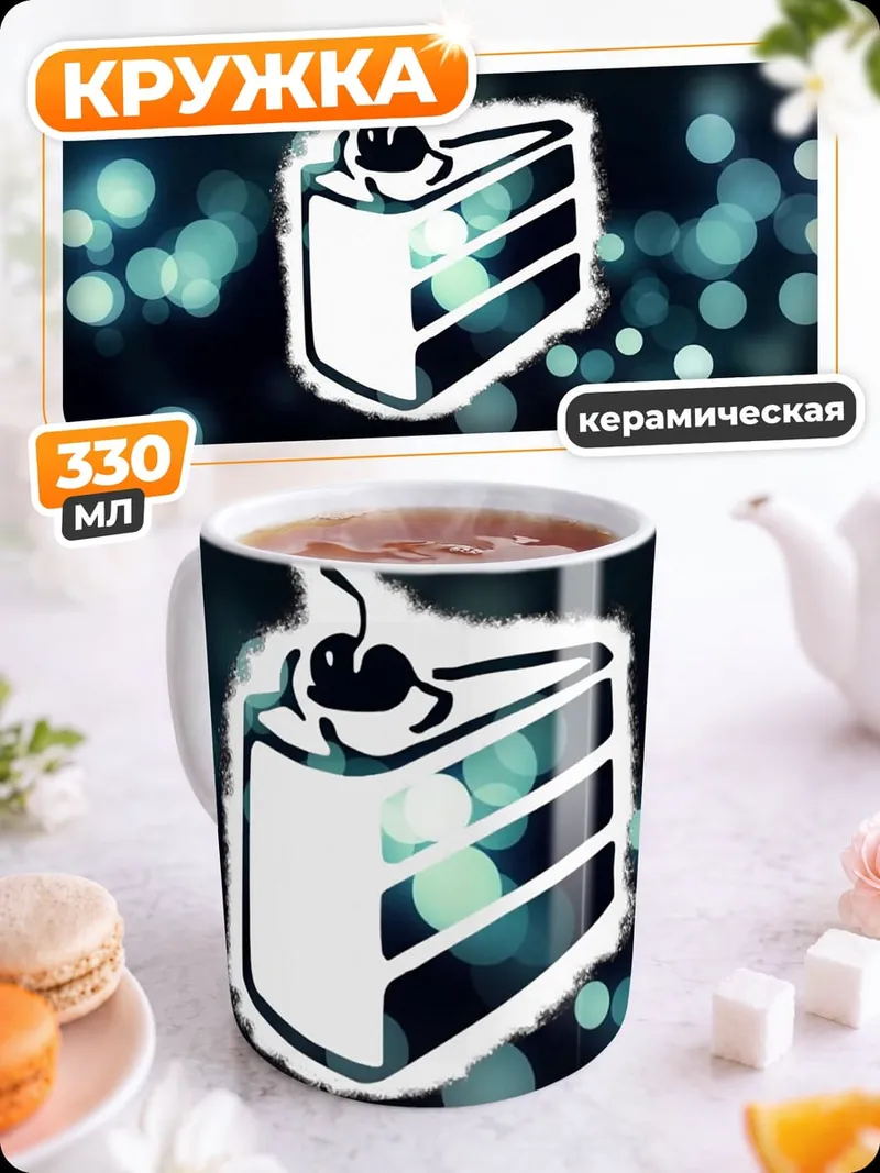 Кружка керамическая Торт это ложь