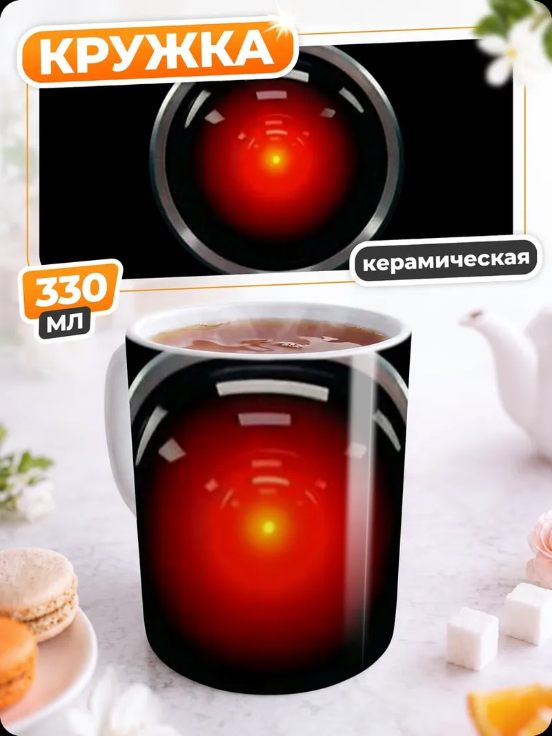 Кружка керамическая Красный глаз HAL